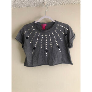 Body Central cropped jeweled shirt
